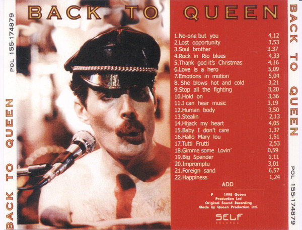 Queen - Rare Album Queen & other  Back To Queen (1999)